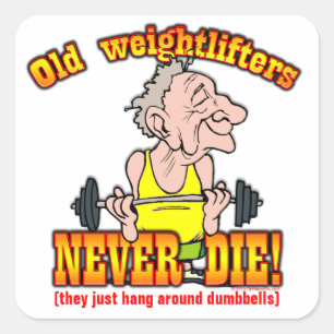 Weightlifters Square Sticker
