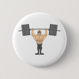 Weightlifting 2 Inch Round Button