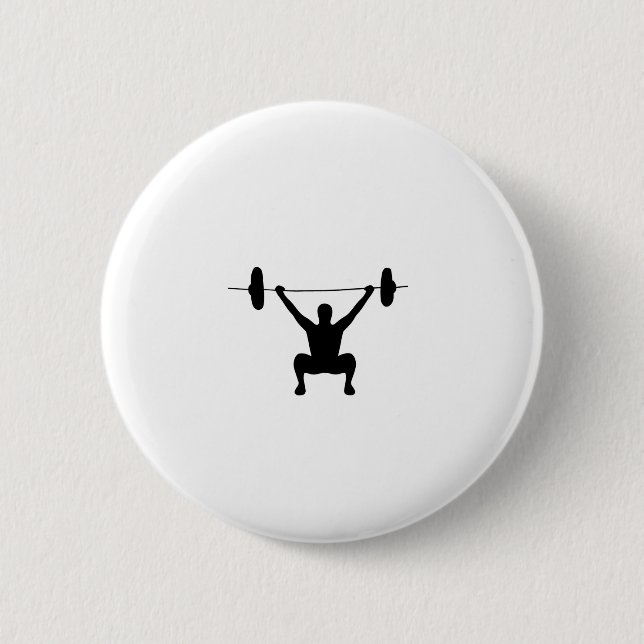 Weightlifting 2 Inch Round Button (Front)