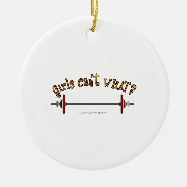 Weightlifting - Barbell Ceramic Ornament (Front)