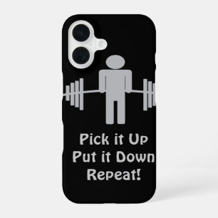 Weightlifting Barbell Fitness Gym Personal Trainer iPhone 16 Case