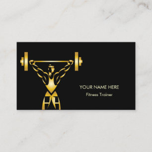 Weightlifting Body Building Fitness Coach Business Card
