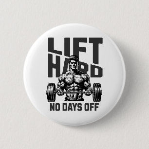 Weightlifting Bodybuilding Gym Motivation Saying 1 2 Inch Round Button