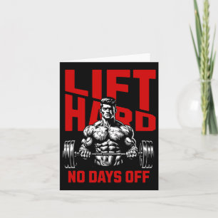 Weightlifting Bodybuilding Gym Motivation Saying 2 Card