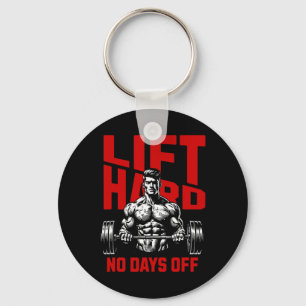 Weightlifting Bodybuilding Gym Motivation Saying 2 Keychain
