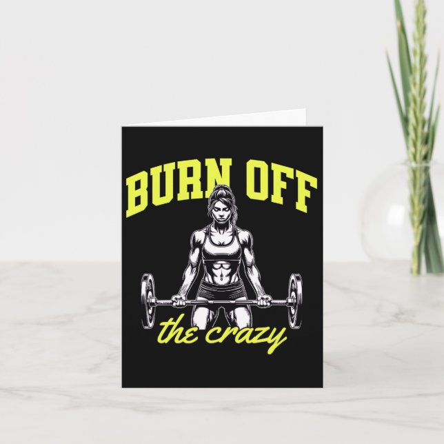 Weightlifting Bodybuilding Muscles Trainer Saying  Card (Front)