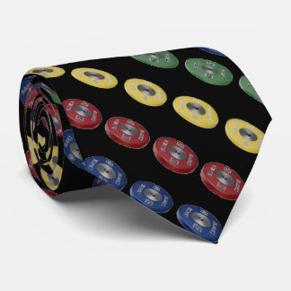 Weightlifting Bumper Plate Tie - Black