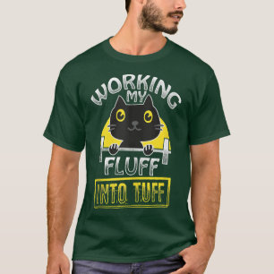 Weightlifting Cat Humour Funny Tuff Kitten Deadlif T-Shirt
