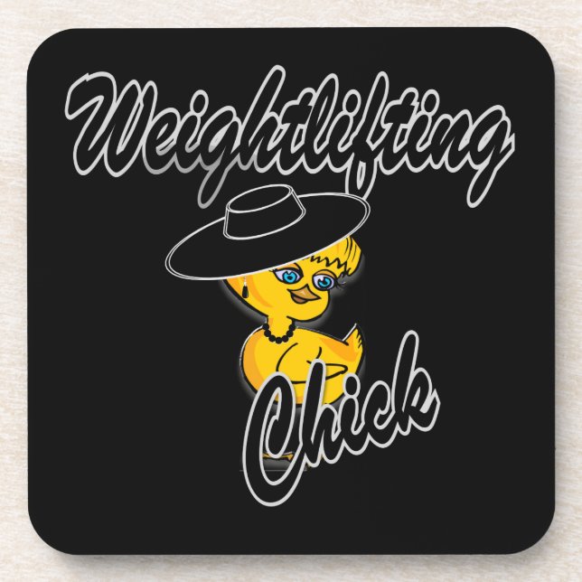 Weightlifting Chick #4 Coaster (Front)