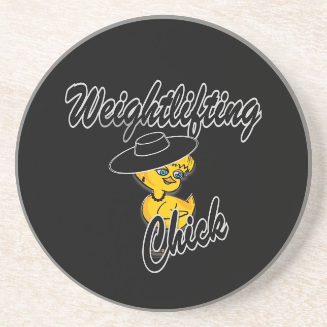 Weightlifting Chick #4 Coaster (Front)