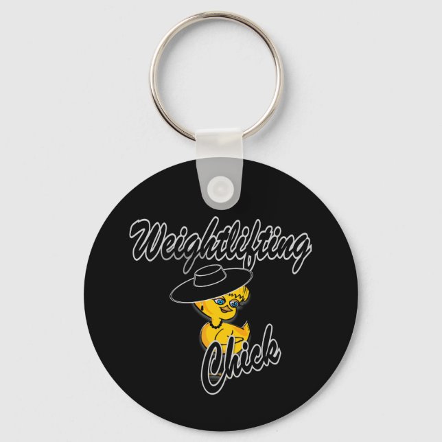 Weightlifting Chick #4 Keychain (Front)