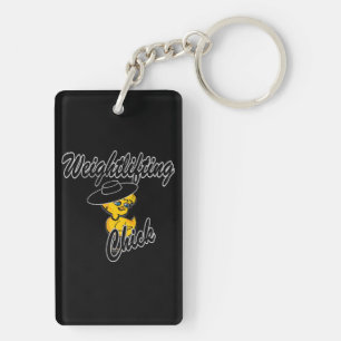 Weightlifting Chick #4 Keychain