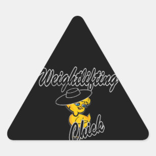 Weightlifting Chick #4 Triangle Sticker
