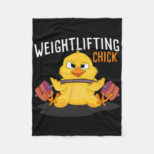 Weightlifting Chick Bodybuilding Workout Gym Women Fleece Blanket