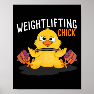 Weightlifting Chick Bodybuilding Workout Gym Women Poster