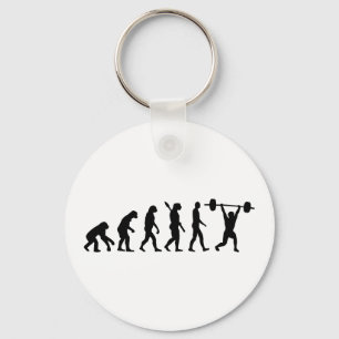 Weightlifting evolution keychain
