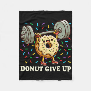 Weightlifting - Funny Fitness Workout Gym Doughnut Fleece Blanket