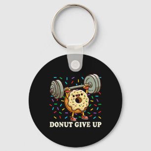 Weightlifting - Funny Fitness Workout Gym Doughnut Keychain