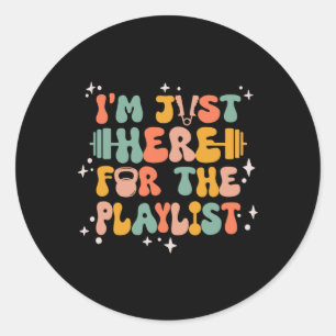 Weightlifting Funny Gym Workout Women Exercise  Classic Round Sticker