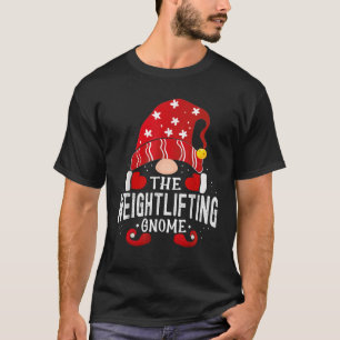 Weightlifting Gnome Matching Christmas PJS For Fam T-Shirt