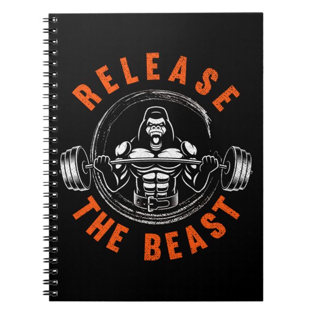 Weightlifting Gorilla Beast Lifting Notebook (Front)