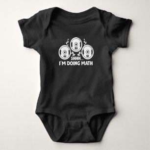 Weightlifting Gym Fitness Math Weights Calculation Baby Bodysuit