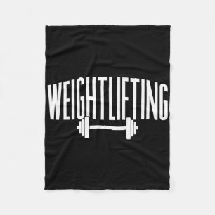 Weightlifting Gym Lift Workout Fleece Blanket