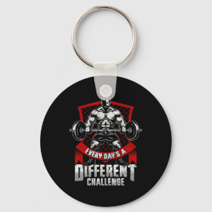 Weightlifting Gym Workout Every Day’s A Different Keychain