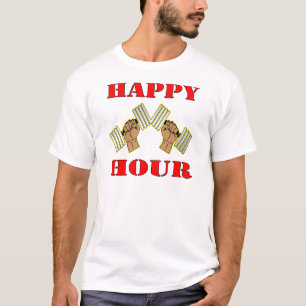Weightlifting Happy Hour Dumbbells T-Shirt