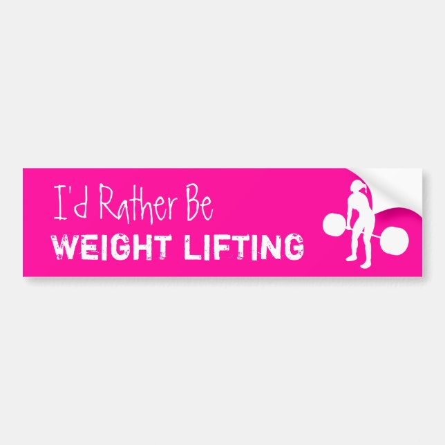 Weightlifting - I'd Rather Be Weight Lifting Bumper Sticker (Front)