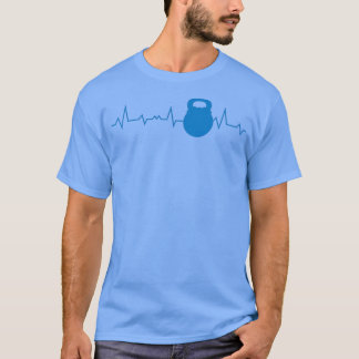 Weightlifting Kettlebell Heartbeat Exercise  T-Shirt