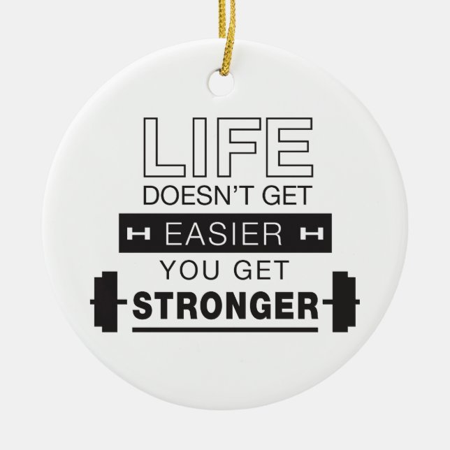Weightlifting Life Ceramic Ornament (Front)