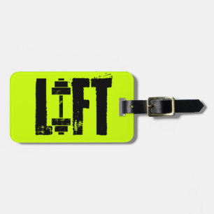weightlifting LIFT Electric Yellow Easy To Spot Luggage Tag