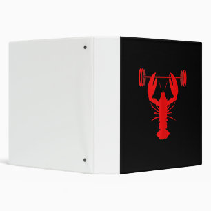 Weightlifting Lobster Bodybuilder At Gym Binder