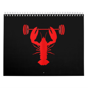 Weightlifting Lobster Bodybuilder At Gym Calendar
