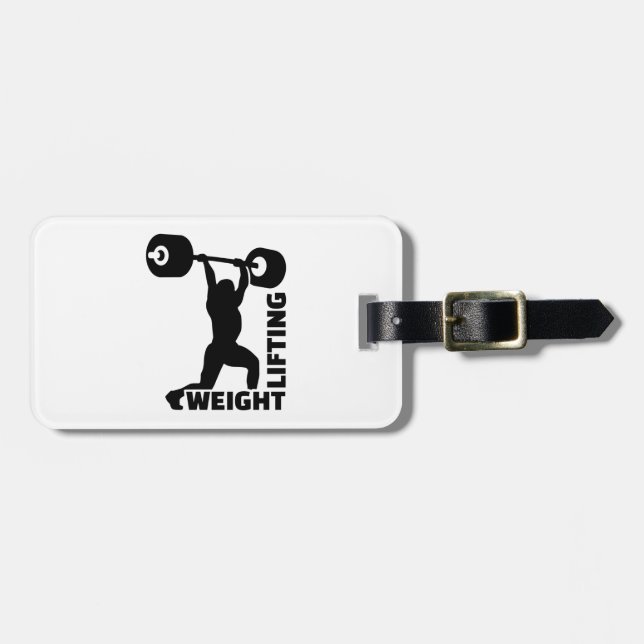 Weightlifting Luggage Tag (Front Horizontal)