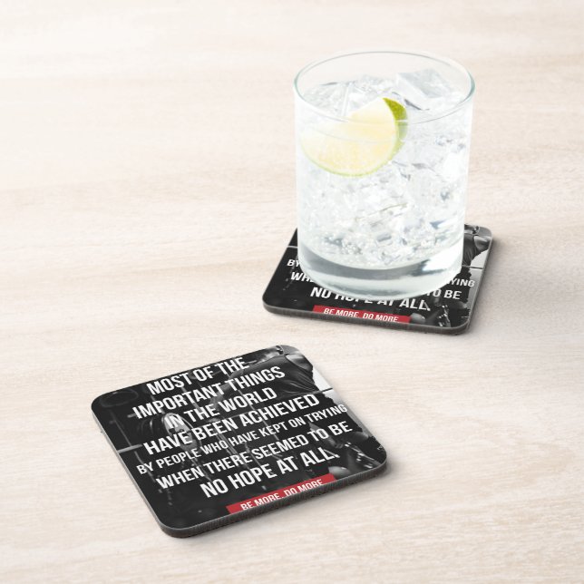 Weightlifting Motivational Words - Workout Coaster (Right Side)