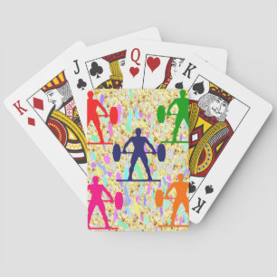 Weightlifting playing cards