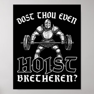 Weightlifting Powerlifting Gym Workout Dost Thou E Poster