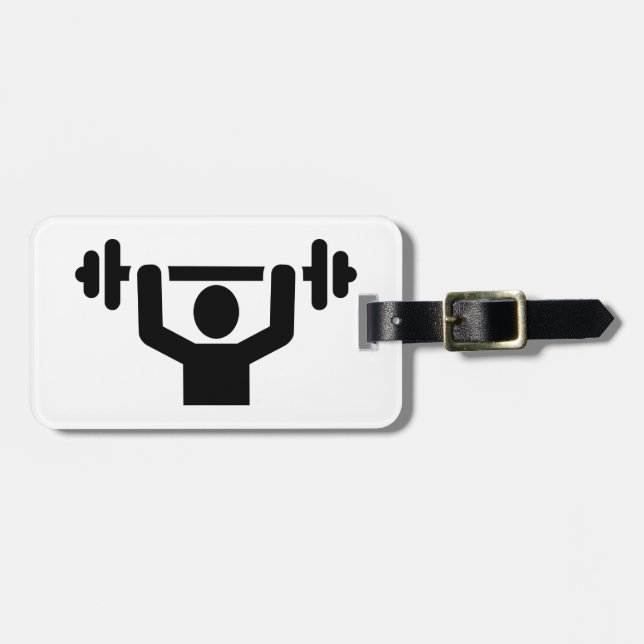 Weightlifting powerlifting luggage tag (Front Horizontal)