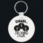 Weightlifting Pun Shhh I'm Doing Math Workout Weig Keychain<br><div class="desc">Weightlifting Pun Shhh I'm Doing Math Workout Weightlifter</div>