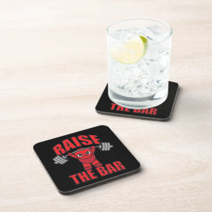 Weightlifting - Raise The Bar - Kawaii Motivation Coaster