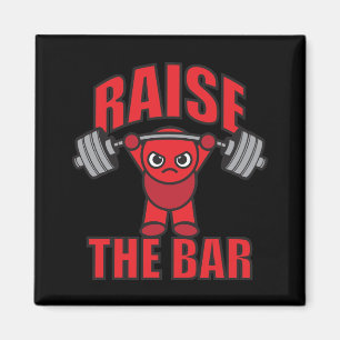 Weightlifting - Raise The Bar - Kawaii Motivation Magnet