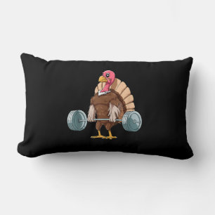 Weightlifting Turkey Deadlifting Thanksgiving Lumbar Pillow