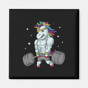 Weightlifting Unicorn - Funny Deadlift And Gym Gif Magnet
