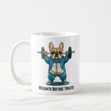 Weights Before Treats Weightlifting French Bulldog