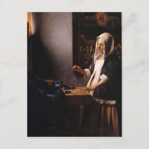Weights by Johannes Vermeer Postcard