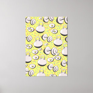 Weights pattern canvas print