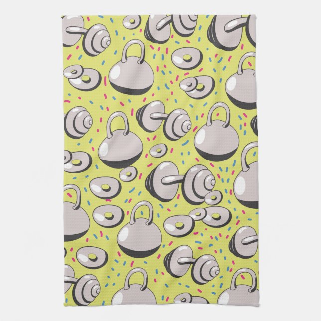 Weights pattern kitchen towel (Vertical)