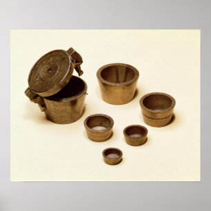 Weights used by merchants and apothecaries poster